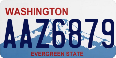 WA license plate AAZ6879