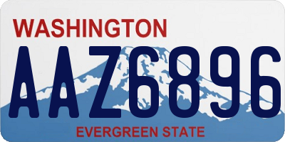 WA license plate AAZ6896