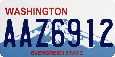 WA license plate AAZ6912