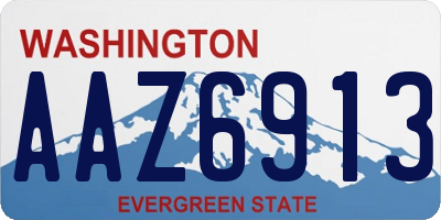 WA license plate AAZ6913
