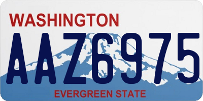 WA license plate AAZ6975