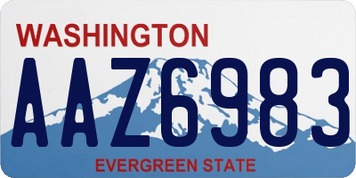 WA license plate AAZ6983