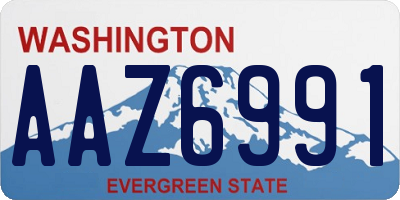 WA license plate AAZ6991