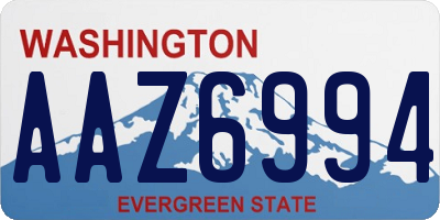 WA license plate AAZ6994