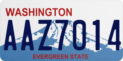 WA license plate AAZ7014