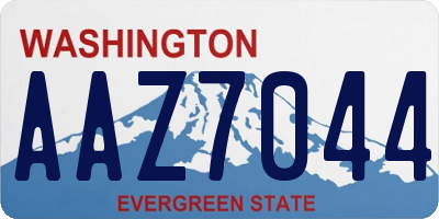 WA license plate AAZ7044