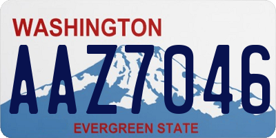 WA license plate AAZ7046