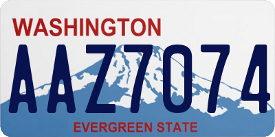 WA license plate AAZ7074