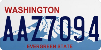 WA license plate AAZ7094