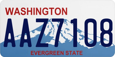 WA license plate AAZ7108