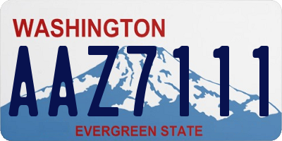 WA license plate AAZ7111