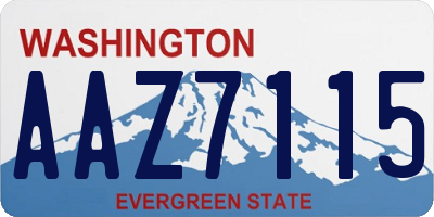 WA license plate AAZ7115
