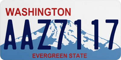WA license plate AAZ7117