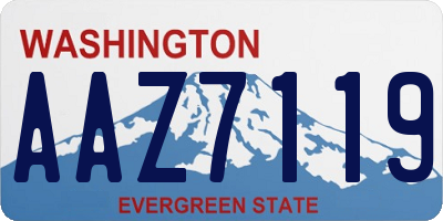 WA license plate AAZ7119