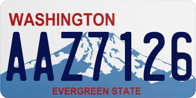 WA license plate AAZ7126