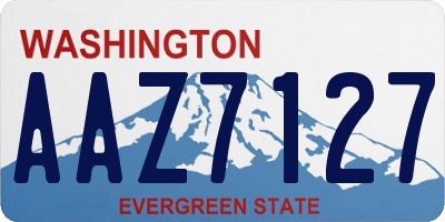 WA license plate AAZ7127