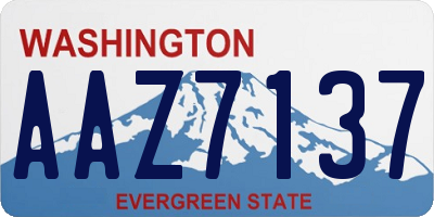 WA license plate AAZ7137