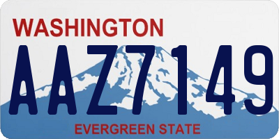 WA license plate AAZ7149