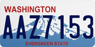 WA license plate AAZ7153