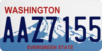 WA license plate AAZ7155