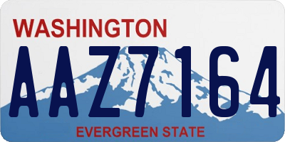 WA license plate AAZ7164