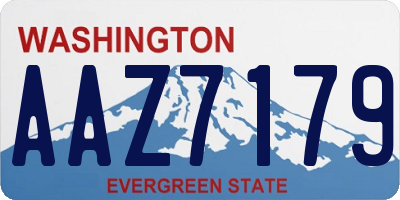 WA license plate AAZ7179