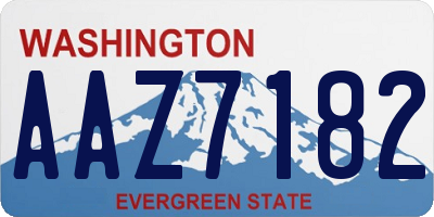 WA license plate AAZ7182