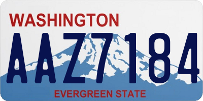 WA license plate AAZ7184