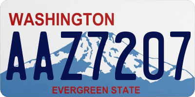 WA license plate AAZ7207