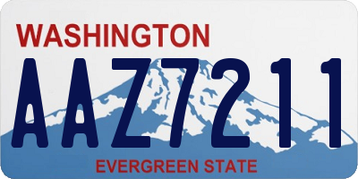 WA license plate AAZ7211