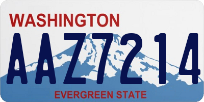WA license plate AAZ7214