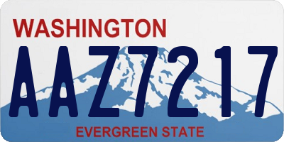 WA license plate AAZ7217