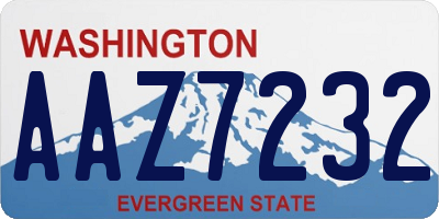 WA license plate AAZ7232