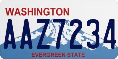 WA license plate AAZ7234