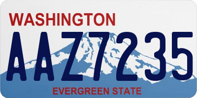 WA license plate AAZ7235