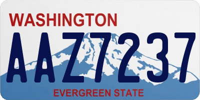WA license plate AAZ7237