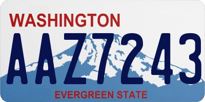 WA license plate AAZ7243