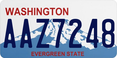 WA license plate AAZ7248