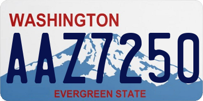 WA license plate AAZ7250
