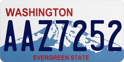 WA license plate AAZ7252