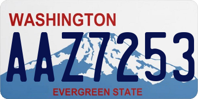WA license plate AAZ7253