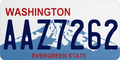 WA license plate AAZ7262
