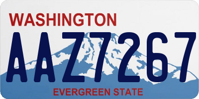WA license plate AAZ7267