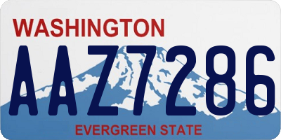 WA license plate AAZ7286