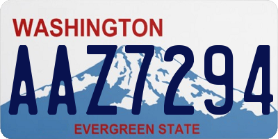 WA license plate AAZ7294
