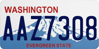 WA license plate AAZ7308