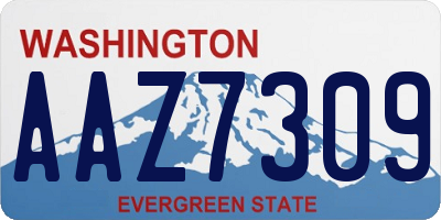 WA license plate AAZ7309