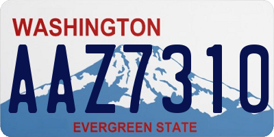WA license plate AAZ7310