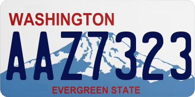 WA license plate AAZ7323