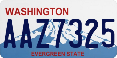 WA license plate AAZ7325